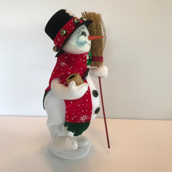 Annalee Christmas Snowman 2006 Broom Corn Cob Pipe Scarf - Picture 3 of 6